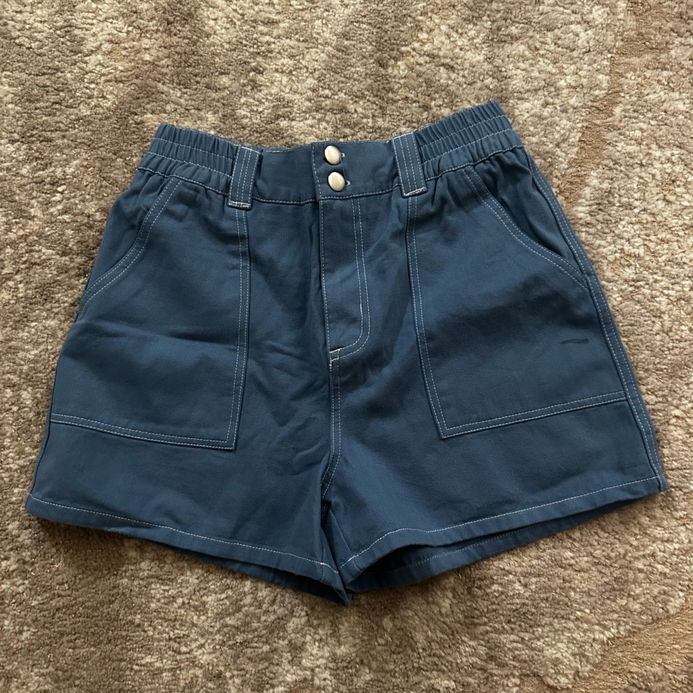 Blue Utility Shorts